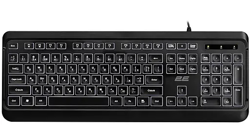 Клавіатура 2E KS120 EN/UK LED Black (2E-KS120UB_UA) - фото 2
