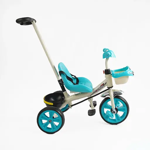 Трехколесный велосипед Best Trike BS-70815 с родительской ручкой и озвучиванием голубой - фото 2