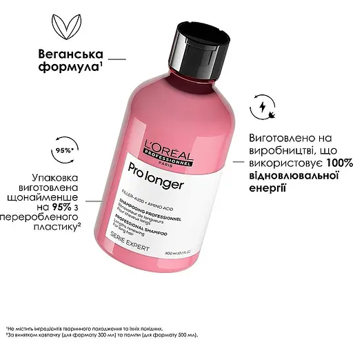 Шампунь L'Oreal Professionnel Serie Expert Pro Longer Lengths Renewing для відновлення щільності поверхні волосся по довжині 300 мл - фото 2