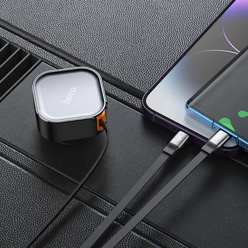 Автомобильное зарядное устройство Hoco NZ13 PD 30W черный + кабеля Type-C/ Lightning - фото 2