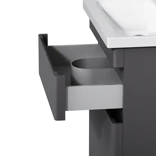 Тумба з умивальником AM.PM Hit 60 см підлогова графіт матовий M93A-FSX0602-WC0602GM38 Графіт - фото 10
