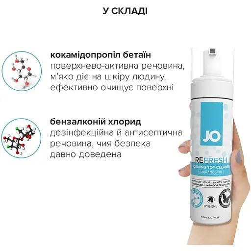 Мягкая пенка для очистки игрушек System JO Refresh (207 мл) - фото 5