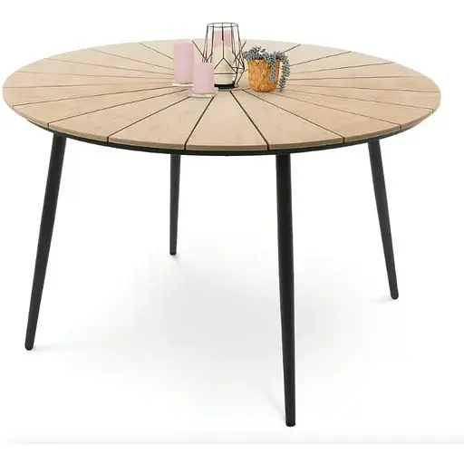 Комплект садовой мебели Di Volio Acona 6+1 черный/бежевый - фото 2