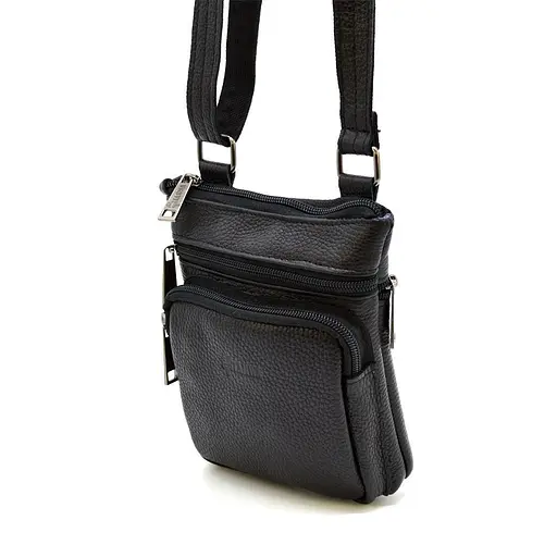 Чоловіча шкіряна сумка через плече TARWA 20х17х2.5 см sum0025371 - фото 1