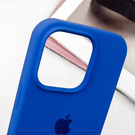 Чохол Silicone Case Full Protective (AA) для Apple iPhone 15 Pro Max (6.7) Синій / Capri Blue - фото 3