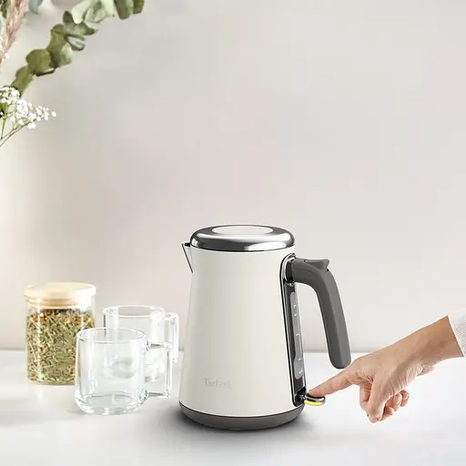 Tefal Електрочайник Collection 1.68л, Strix, нерж. сталь, бежевий - фото 7