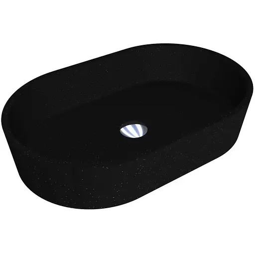 Умивальник Miraggio Sorrento mirastone black 0000441, Чорний матовий - фото 1