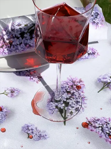 Водоотталкивающая Скатерть с 3D принтом Сирень 120х100 см (+ 2 салфетки 30х40) Сиреневый - фото 8