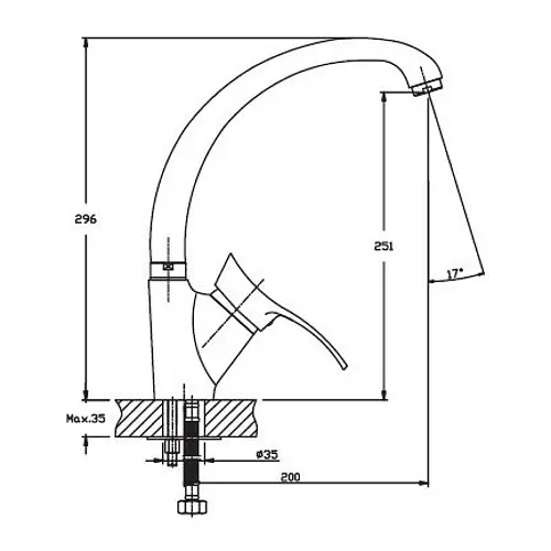 Змішувач для кухні Haiba ERIS 011 (HB0102) - фото 2