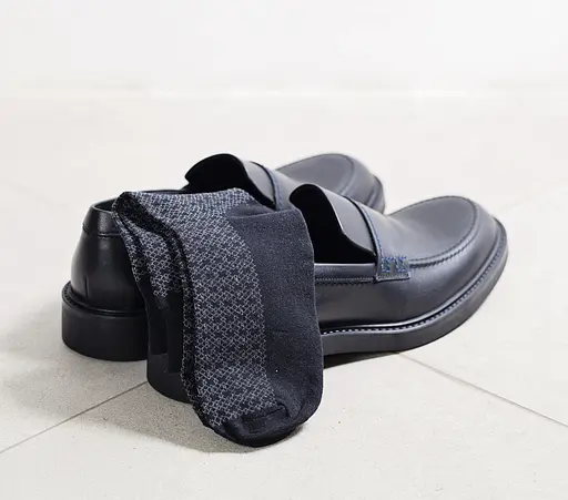 Шкарпетки з принтом клітки високі безшовні якісні ORGANIC cotton JILL ANTONY Чорний, 42-43 - фото 5