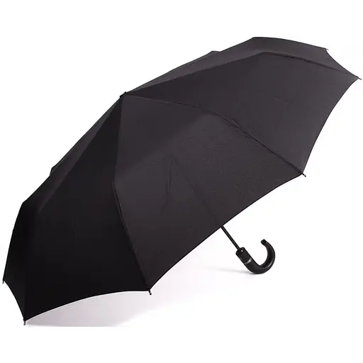 Мужской складной зонтик полный автомат Happy Rain 107 см черный