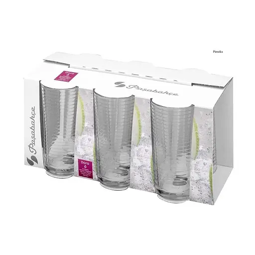 Набір високих склянок Pasabahce Doro 260 мл, 6 шт. (52732-6) - фото 3