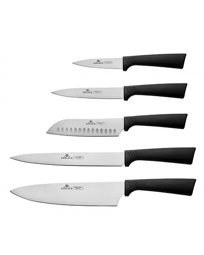 Набор из 5 кухонных ножей и подставок. Gerlach Smart Black (5901035506817) - фото 2