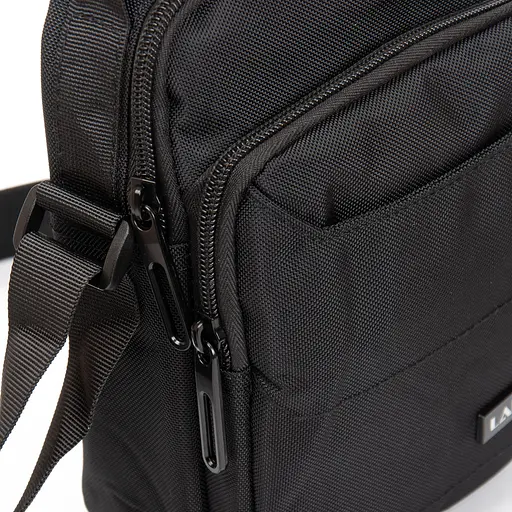 Сумка на плечо мужская черная Lanpad sum0028741 - фото 4