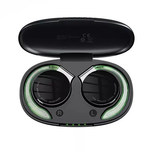Бездротові водонепроникні Bluetooth навушники F2 із зарядним кейсом, мікрофоном і сенсорами управління - фото 4