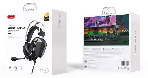 Гарнітура XO GE-07 Static RGB Long mic Gaming USB+Dual 3.5mm (7106523) - фото 6