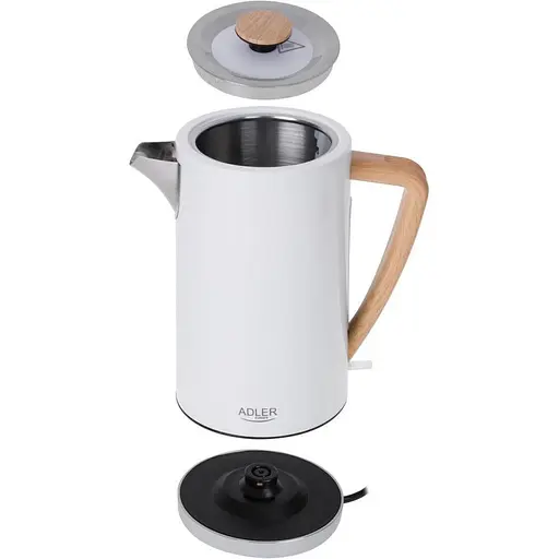 Электрочайник Adler AD 1347 White - фото 4