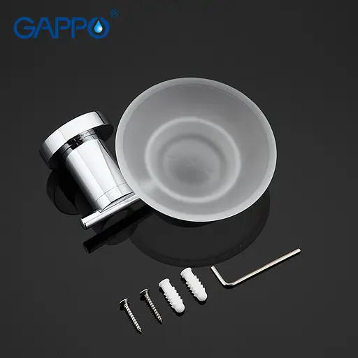 Мильниця настінна Gappo G1802, латунь, хром, Хром - фото 3