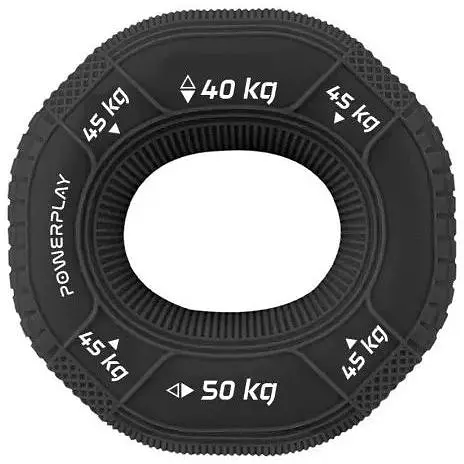Еспандер кістьовий PowerPlay силіконовий PP-4331 Hand Grip Hard 40-45-50 кг Чорний (PP_4331_Black_(40-45-50)) - фото 1