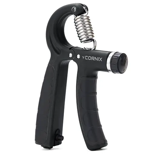Еспандер кістьовий Cornix 5-60 кг з регульованим навантаженням та лічильником XR-0262 Black - фото 2