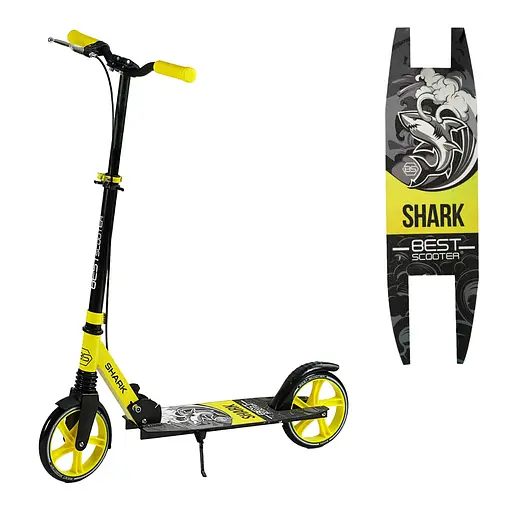 Самокат Best Scooter 77-99.5х53х15 см Чорно-жовтий 000283555 - фото 2