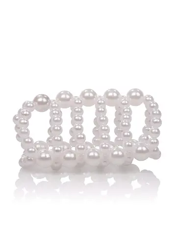 Насадка на пенис CalExotics Basic Essentials Pearl Stroker Beads 7 см белый - фото 2