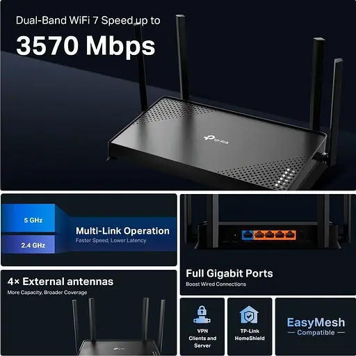 Роутер TP-Link Archer BE220 BE3600 (ARCHER-BE220) - фото 7