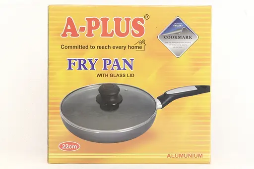 Универсальная сковорода для жарки A-Plus 22 см антипригарная с тефлоновым покрытием с крышкой - фото 2