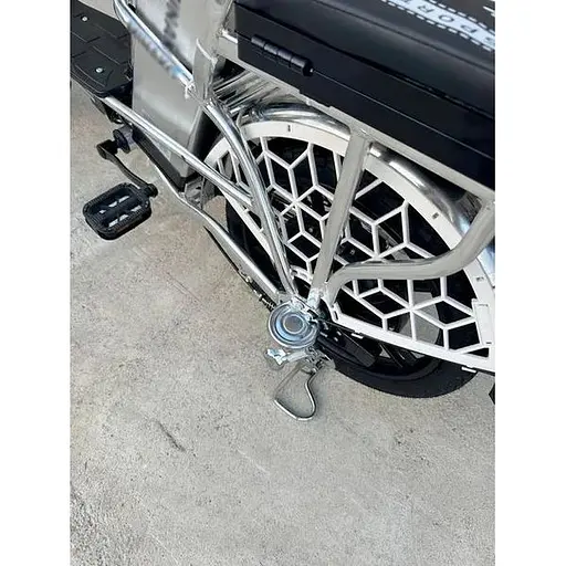 Электровелосипед E-scooter V12 двухместный 18 дюймов 600W 48V 16Ah + раскладной багажник сиденье - фото 5