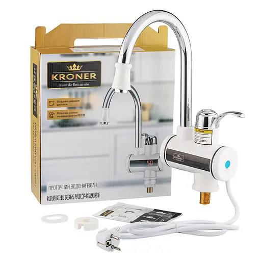 Проточний водонагрівач Kroner KRM Volt - CW091 з дисплеєм CV020401 - фото 11