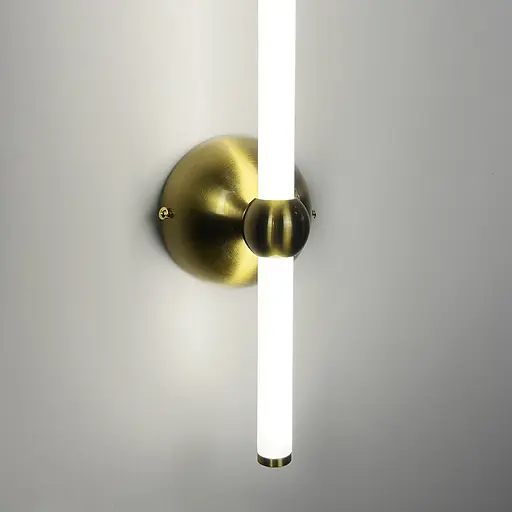 Линейное бра в латунном корпусе с двумя креплениями 62 см Line F Арт. WJ023/600-2 AB - фото 5