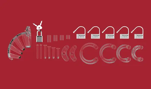 Пояс верности для мужчин ManCage 02 Chastity Cage прозрачный - фото 5