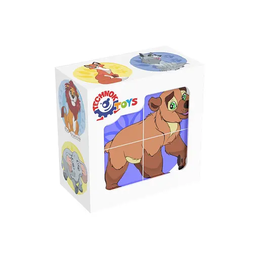 Развивающие кубики "Дикие животные" ТехноК 1820TXK - фото 1