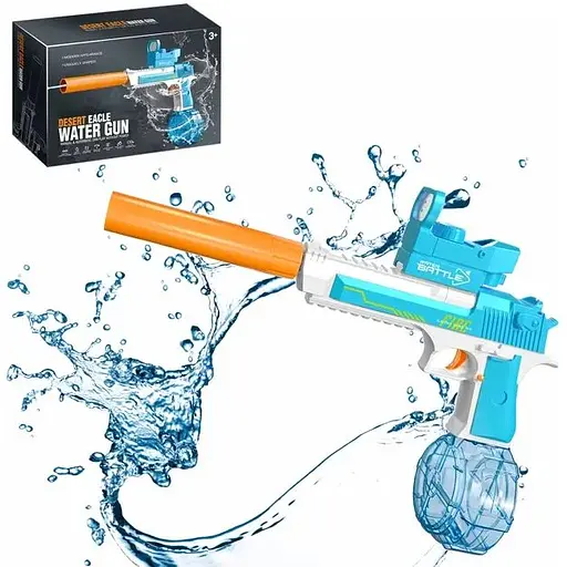 Водяний пістолет Desert Eacle 2 в 1 із резервуаром для води 425 мл cиній - фото 2