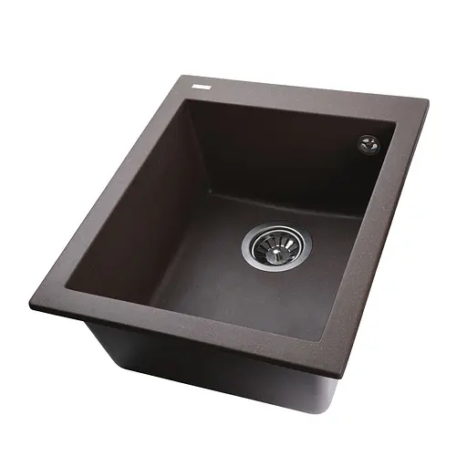 Гранитная мойка Globus Lux Lama коричневый 410x500 мм А0006, Коричневый - фото 2