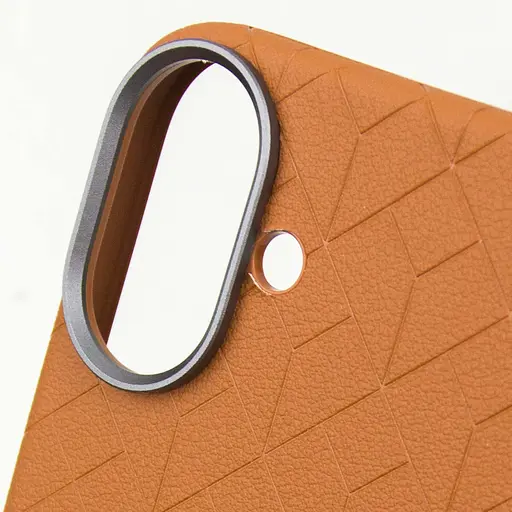 Шкіряний чохол Epik Carved with MagSafe для Apple iPhone 16, 6.1 Orange - фото 6