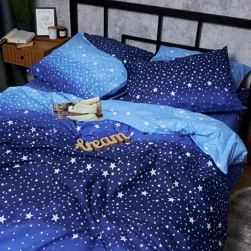 Комплект постельного белья Moon&Star Бязь Gold Люкс Night Glow Евро 200х220 наволочки 2х40х60 - фото 7