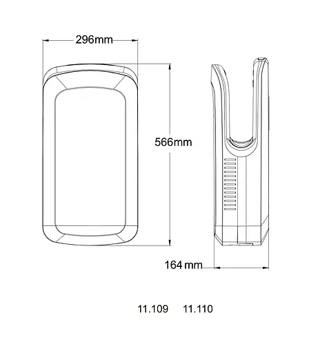 Сушарка для рук Hotec 11.110 ABS Silver - фото 5
