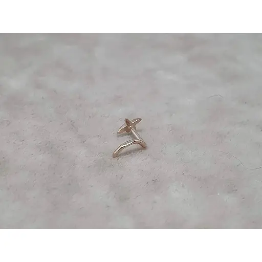 Золота сережка-пірсинг Dear в ніс Dear. 1015 - фото 3