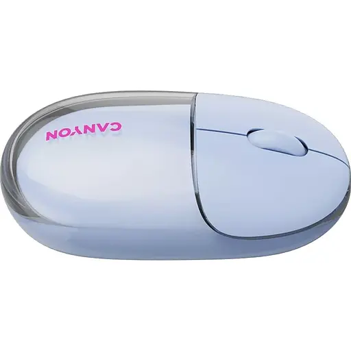 Миша Canyon OnClick 24 BT/ Wireless Transparent/Blue (CNS-CMSW24BL) - фото 9