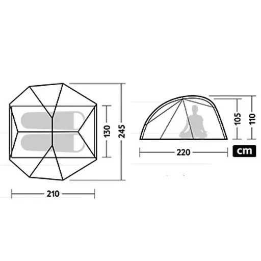 Намет Naturehike Star River UL CNK2450WS022 двомісний ультралегкий сірий - фото 3