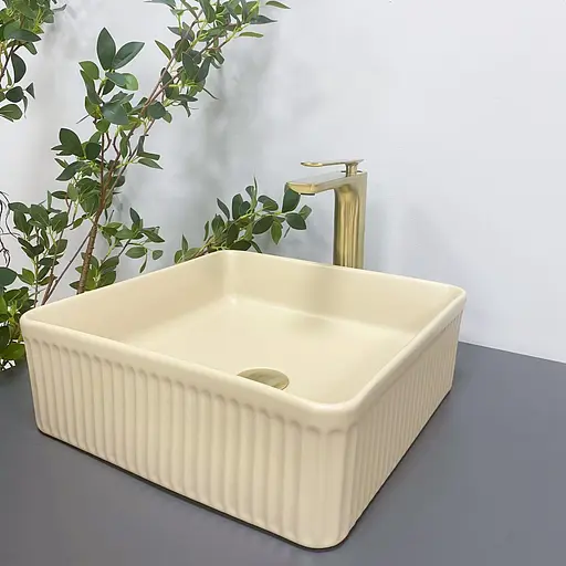 Умивальник VBI Bolzano beige matt накладний VBI-013802 - фото 3