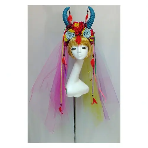 Обруч Фея Rainbow з фатою - фото 1