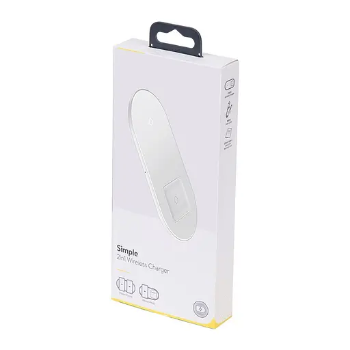 Заряджання QI бездротове 2 в 1 BASEUS Simple 2in1 Wireless Charger 18W - фото 2