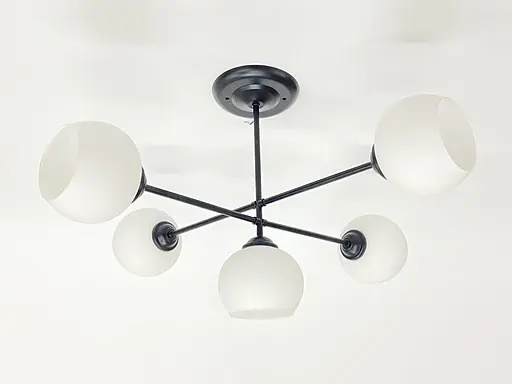 Підвісна люстра на 5 плафонів 91175B/5 чорна