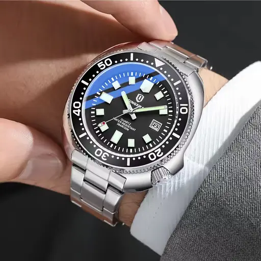 Наручний годинник чоловічий Hemsut Aqua Сріблястий (3506) - фото 4