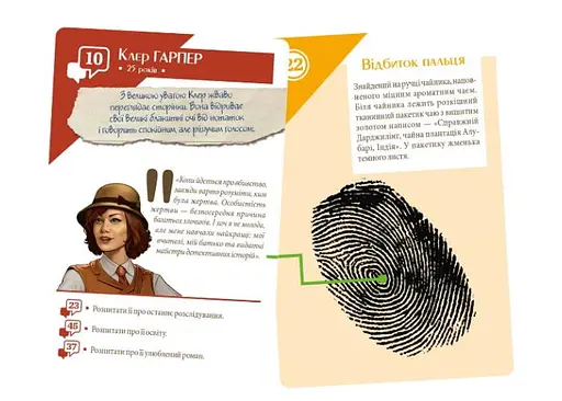 Настольная игра Geekach Games Подозреваемые. За дело берется Клэр Харпер (Suspects) (укр.) (GKCH212sp) - фото 4