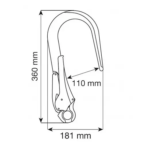 Карабін Camp Hook 110 mm Silver (1060-98401) - фото 2