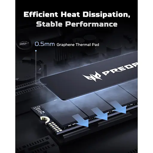 Накопитель SSD Acer Predator m.2 NVMe 4TB GM6 PCI Express 4.0 x4 (BL.9BWWR.135) - фото 11