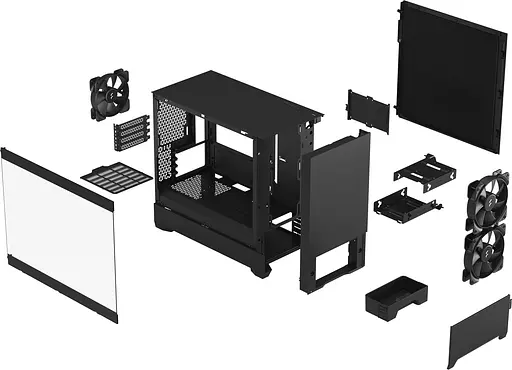 Корпус Fractal Design Pop Mini Silent Black TG Clear (FD-C-POS1M-02) Без БП - фото 11